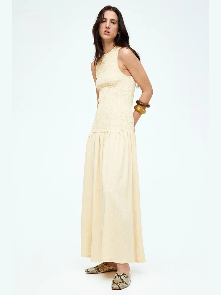 H&M 여성용 닥터 윈터 폴카 도트 스웨이드 롱 스커트 인스 슬레 폴리에스터 스판덱스 혼방 미디 라운드 네이 베이직 모델