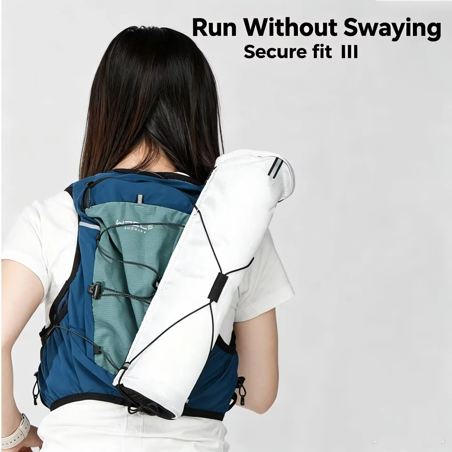 1 Piece Trekking Pole Holder Bag Adjustable Walking Stick Storage Pouch for Trail Running Vest Backpack Hiking Outdoor Accessory image 3