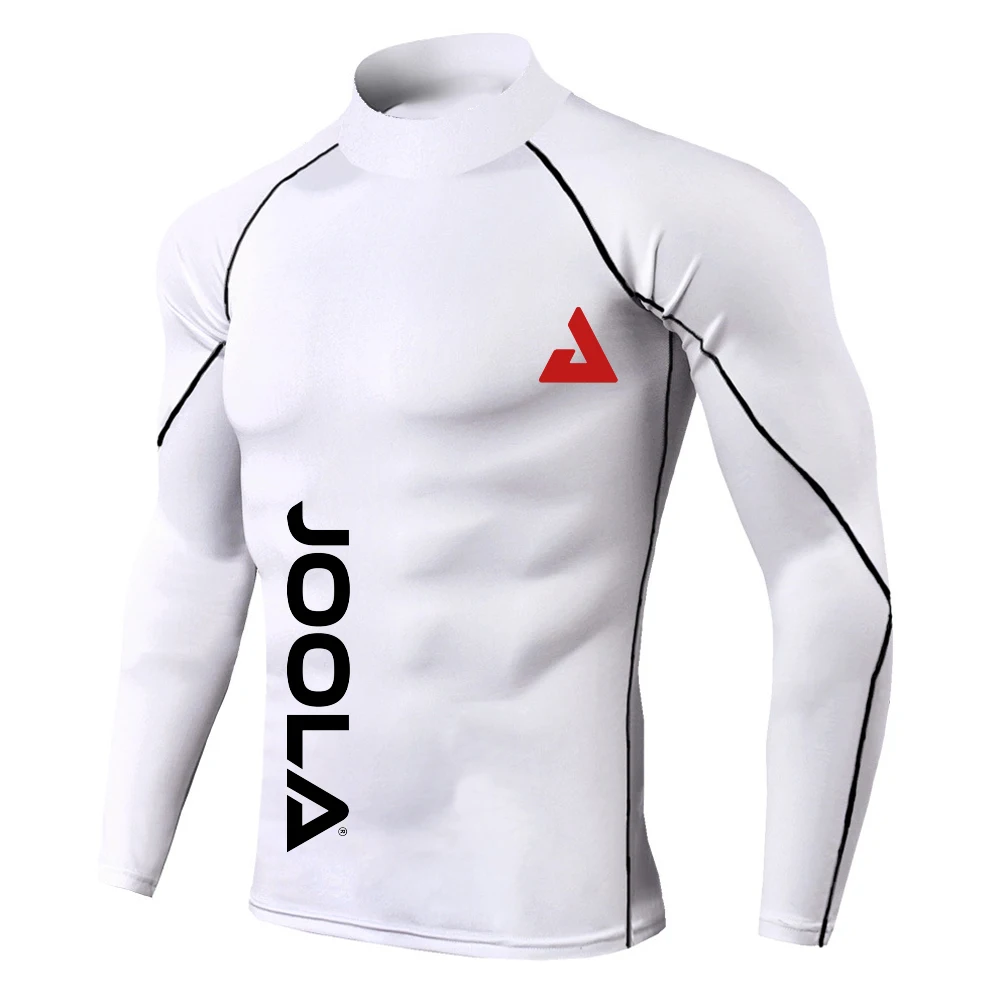 JOOLA Men's High Neck Fitness Shirt, Long Compression Jacket, Spring/Summer Running Tight Fitness Base Shirt, Top