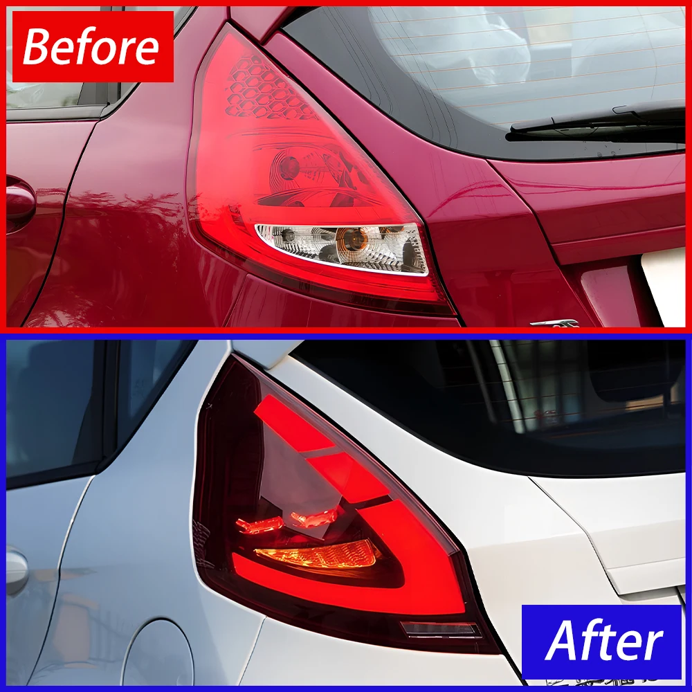 For Ford Fiesta 2009-2015 Auto Back Lamps Assembly Upgrade New Style LED Taillights Car Plug and Play Accessories