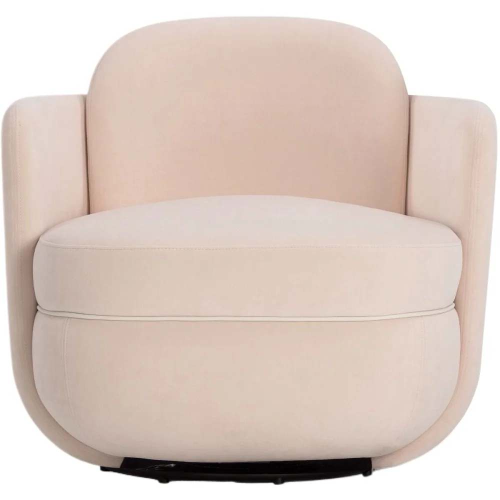 Pink Velvet Swivel Chair 1