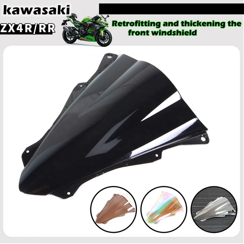 

Motorcycle Windshield Windscreen Aluminum Kit Deflector Fairing Cover For KAWASAKI NINJA ZX4R ZX-4RR ZX4R/SE ZX4RR ZX-25R