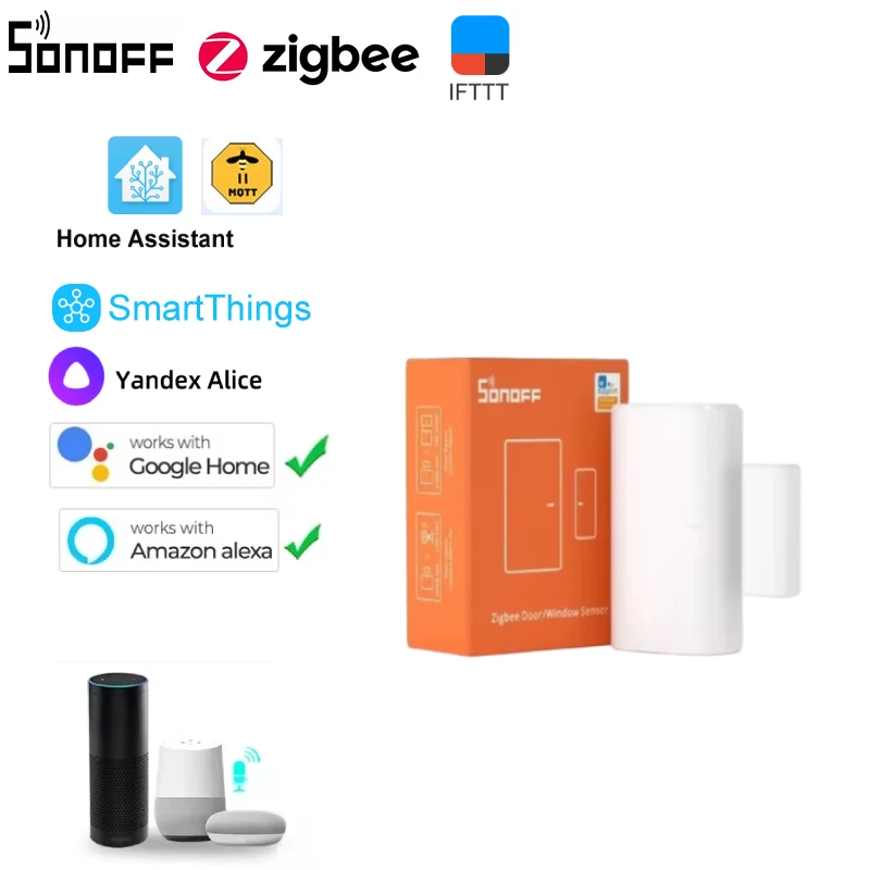 SONOFF SNZB-04P Zigbee Door Window Sensor Local Smart Scene Linkage Tamper Alert Home Security Alexa Google Home Assistant Alice