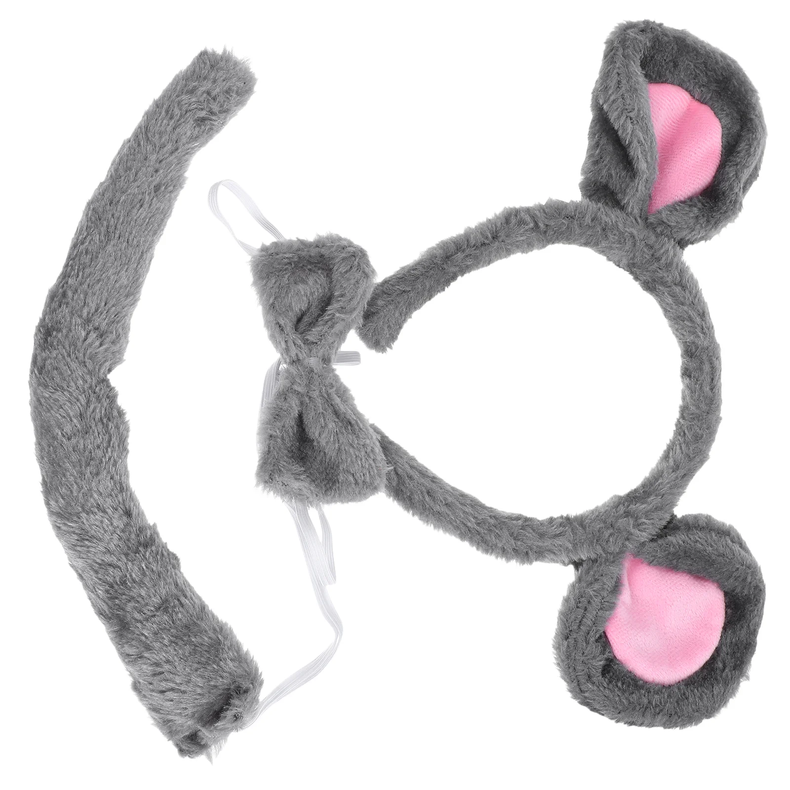 

Rat Headdress Ears Headband Mouse Costume Tail Headbands for Cosplay Decorative Hairbands