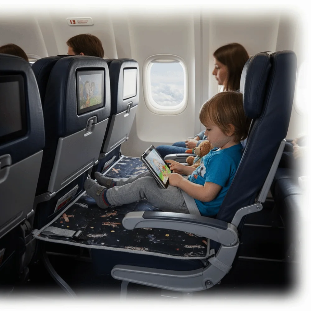 Letto per aereo da viaggio portatile per bambini Comodo poggiapiedi per gambe Letto per poggiapiedi per bambini Stile amaca pieghevole