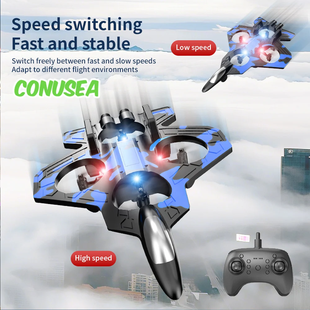 2.4G Remote Controlled Aircraft Foam Drone Anti-Drop Stunt Toy One Click Return Airplane Radio-Controlled Toys for Boys Children