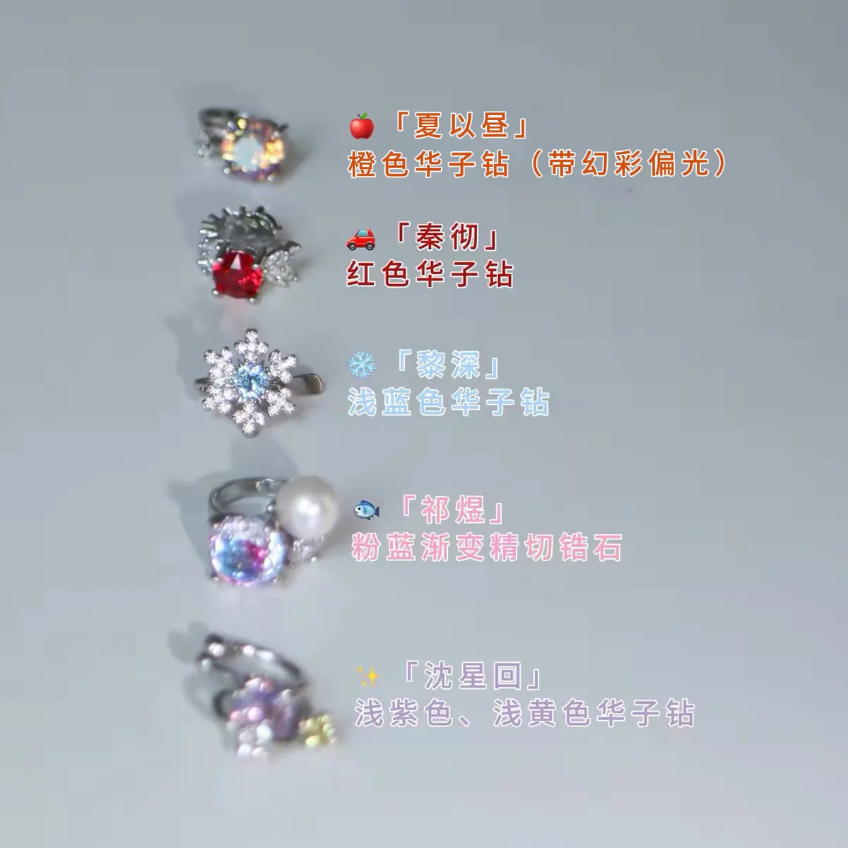 Love and Deepspace Game Anime Cos Sylus Caleb Zayne Rafayel Cute Ear bone clip ear cuff No ear hole earrings Accessories Gift view 4