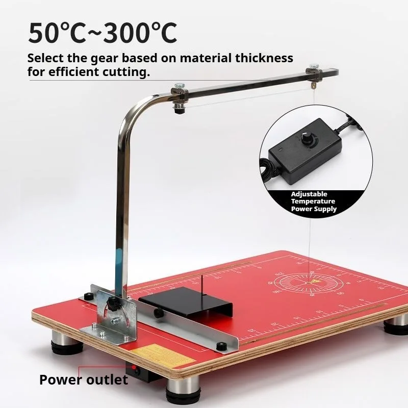 Horizontal Hot Wire Foam Cutter Adjustable Height Electric Heating Cutting Tool Foam Box DIY Craft Packaging Material Tool