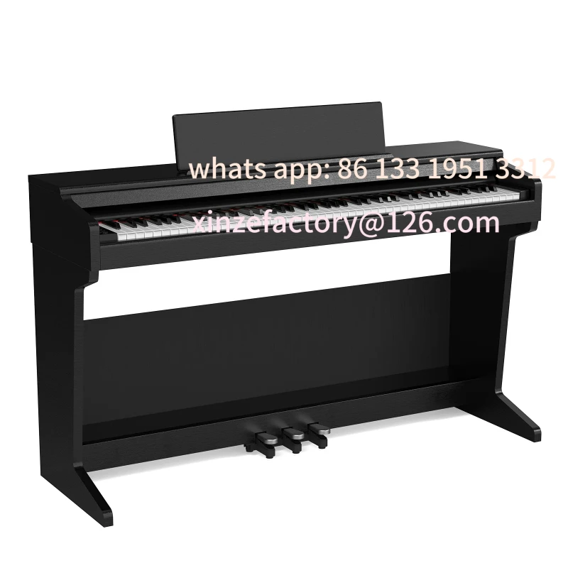 

Customizable 88-Key Upright Hammer Electric Piano, Stand Electric Piano For Beginner Professionals With Furniture Stand