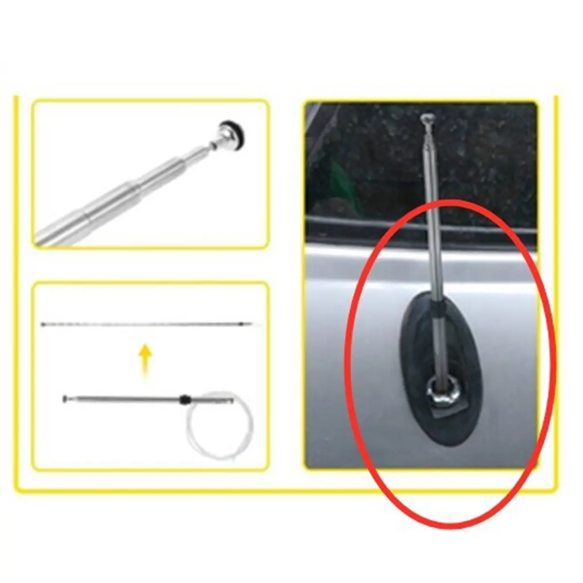 #91P Automotive Parts & Accessories,Exterior Radio Antenna Base Bezel Cover for Lexus RX300 1999-2003 (Black)