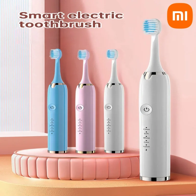 Xiaomi USB Rechargeable Portable Electric Toothbrush Waterproof Electronic Ultrasonic Whitening Tooth Brushes Replacement Head