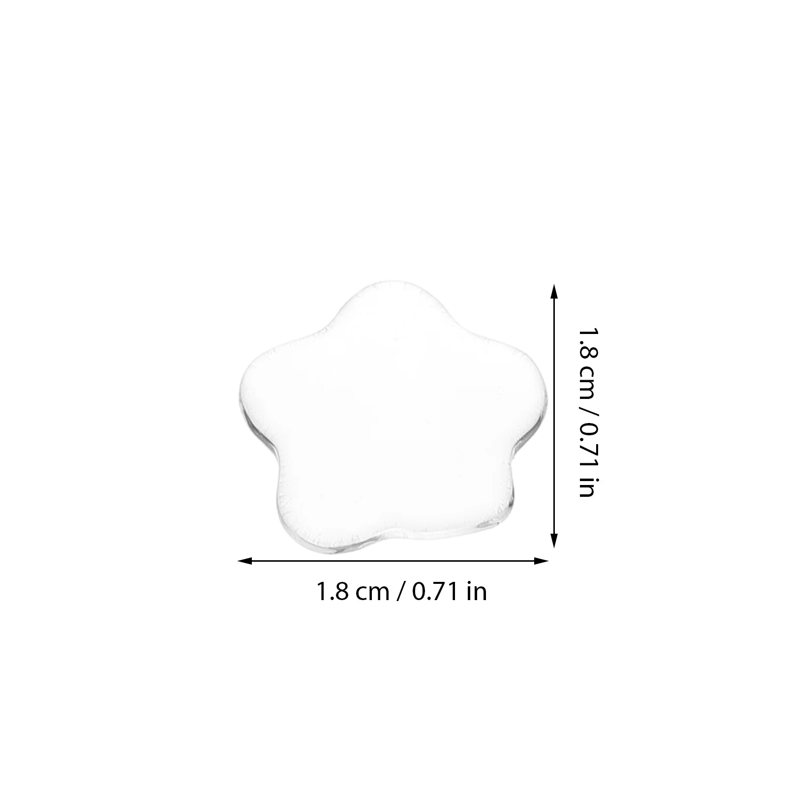 20Pcs Glass Card Display Beads Plum Blossom Style Transparent for Nail Art Color Organization Craft Hobby Supplies