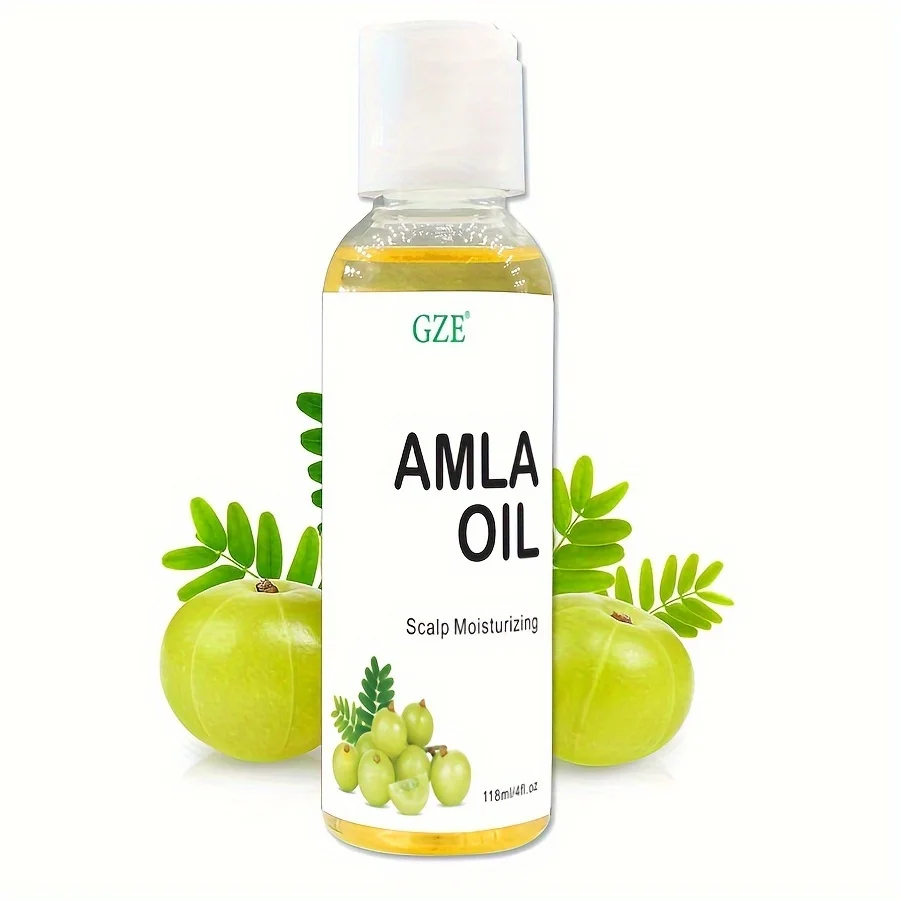 GZE Amla-Aceite para el cabello para hombres y mujeres, aceite para el cabello para un brillo saludable e hidratante del cuero cabelludo, aceite para El cabello indio, aceite Bio para el cabello