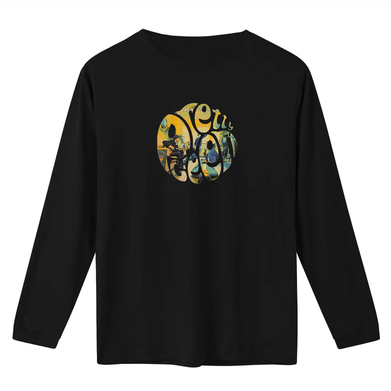 Oasis Pretty Green Definitely Maybe Colour Summer Vibe T-Shirt Summer Casual Cotton Tee Oversized Streetwear Tops 100% Cotton