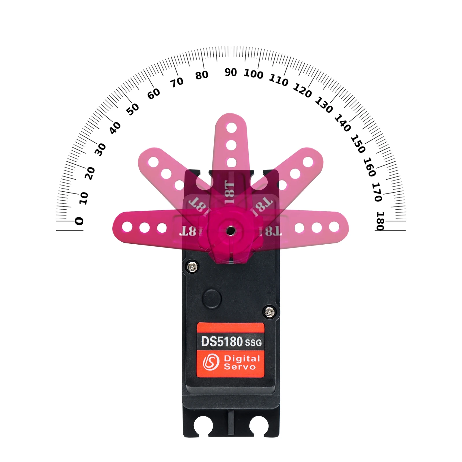 80kg.cm Digital Servo High Torque 7,4V Motor Metall Roboter 180/270 Grad Wasserdicht IP66 mit Arm für HPI Baja 5B SS RC Auto