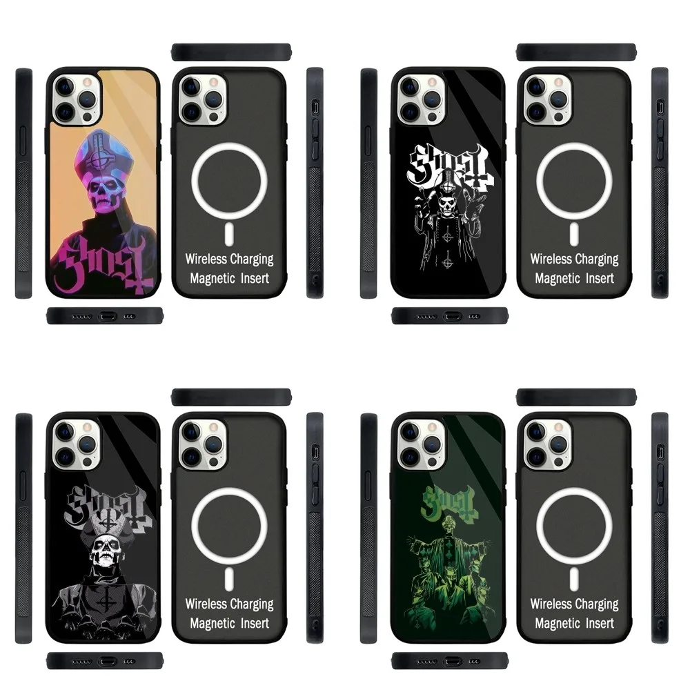 

Rock Band G-Ghost-S Phone Case Strong Magnetic For IPhone 15,14,13,Pro,Max,Plus,11,12,Mini For Magsafe Wireless Charging