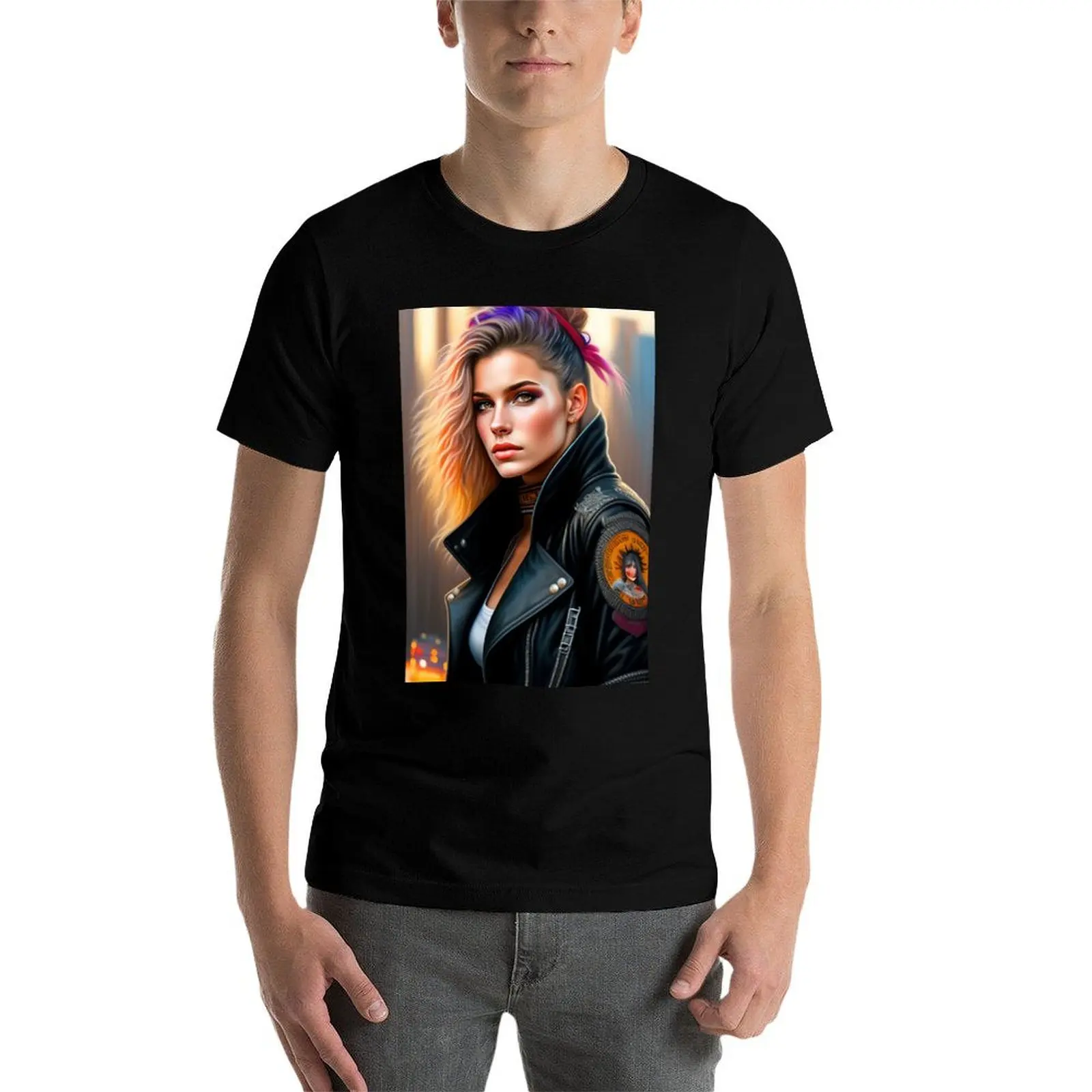 القوطية مثير أنيمي فتاة Stablediffusion Ai الفن الخيال لطيف Steampunk فتاة Midjourney أنيمي شخصيات Cyberpunk مانغا كا تي شيرت