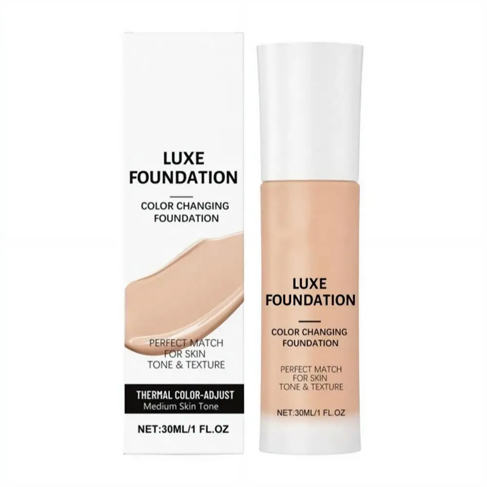 Intelligent Color Changing Foundation for All Skin Tones Matte Oil-Control Liquid Base Intelligent Tone Matching Makeup Conceale