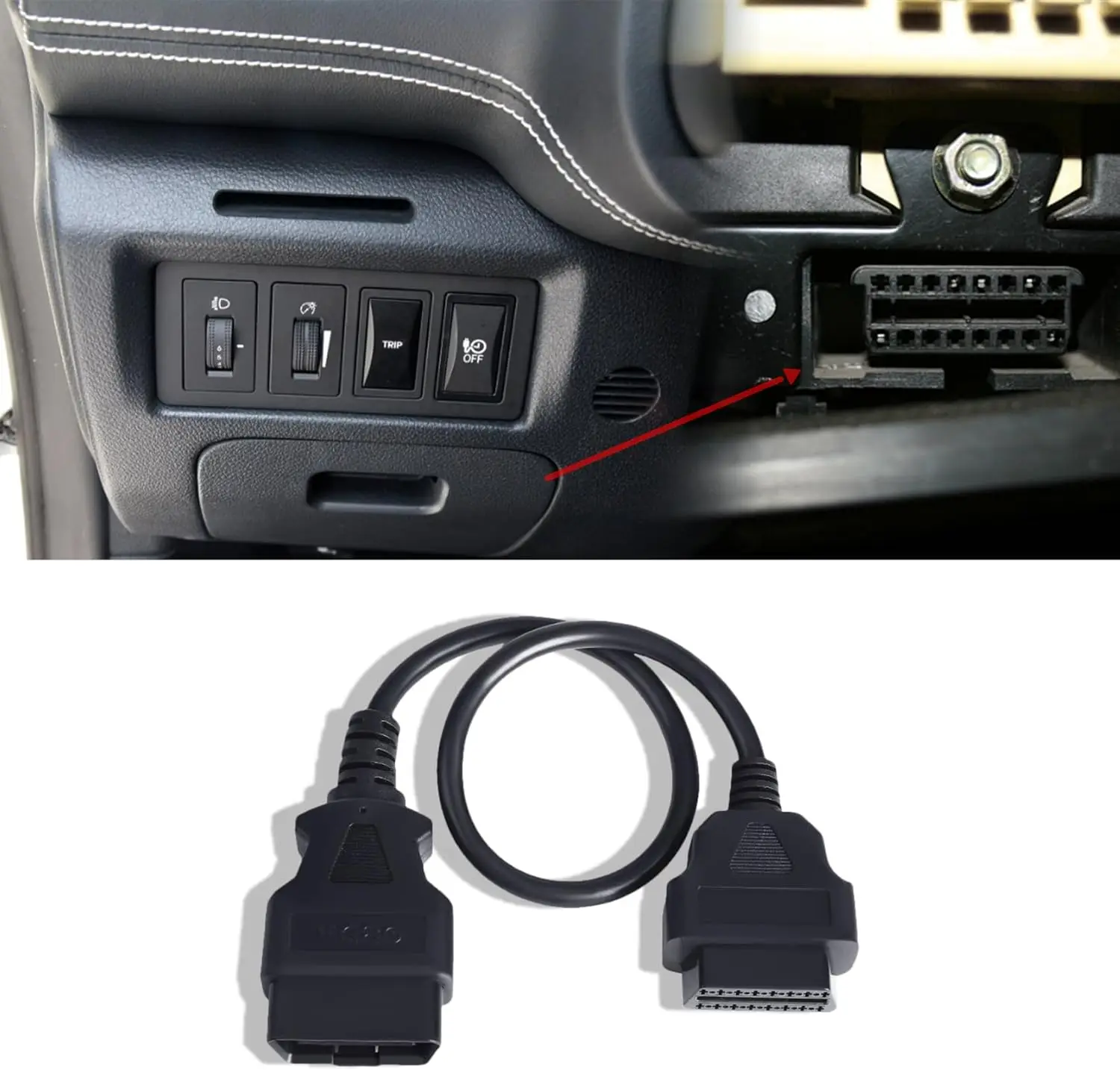 

OBD1 to OBD2 GM Adapter, 12 Pin to 16 Pin Connector, Diagnostic Scanner Cable for GM Vehicles