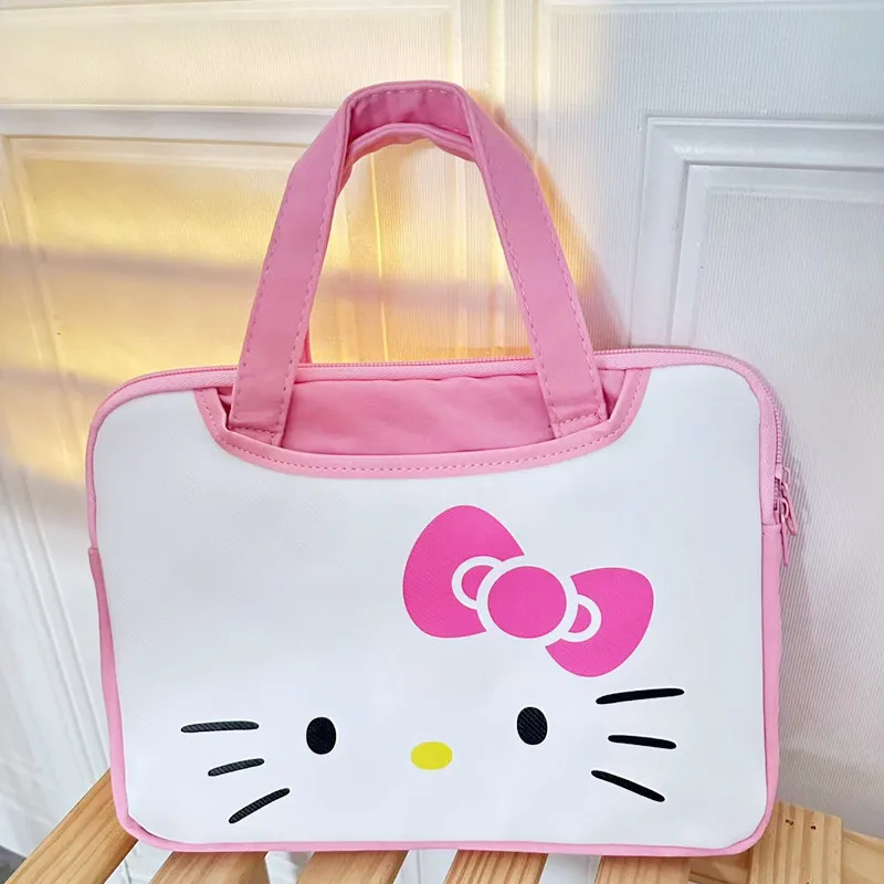 

My Melody Computer Bag Kuromi Cartoon Cute Figure PU Notebook IPad Travel Storage Bag Tote Multi Purpose Student Office Commute