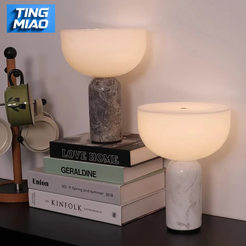 

Table Lamps Danish Design Decorative Modern Marble Mushroom Touch Lamp Office Reading Light Bedroom Desk Ornament Cabinet Light