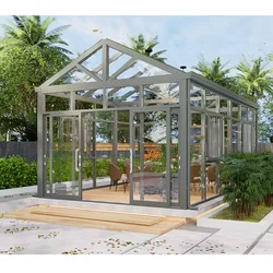 Glass House Aluminum Precast Outdoor Garden Four Seasons Precast Free Standing Sunroom