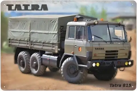 Metal sign - Tatra 815 - Nationale Volksarmee (NVA) Aluminum