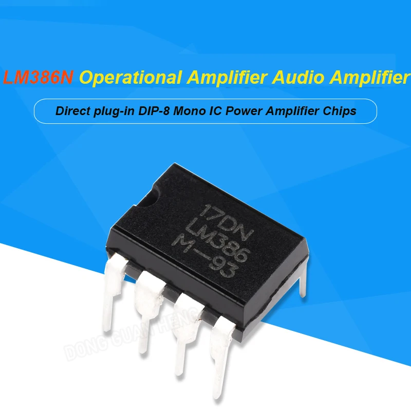 

2 PCS LM386N Operational Amplifier Audio Amplifier Direct Plug-in DIP-8 Mono IC Power Amplifier Chips