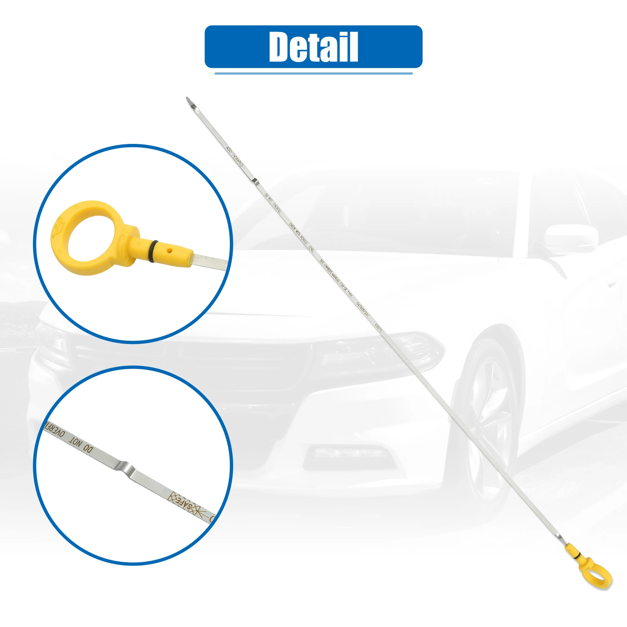 عصا قياس زيت المحرك UXCELL لكرايسلر 300 ، 5.7L ، Hemi V8 ، AWD C 2005-2008 ، دودج ماغنوم ، دودج تشارجر No.04792872AC