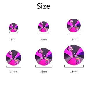 VC-جولة Flatback حجر الراين قذيفة الخرز، جميع الأحجام، كريستال، AB، اكسسوارات الزفاف، تستخدم للزينة، DIY أفضل 10 أحجار مبيعا لتزيين النعال - No6