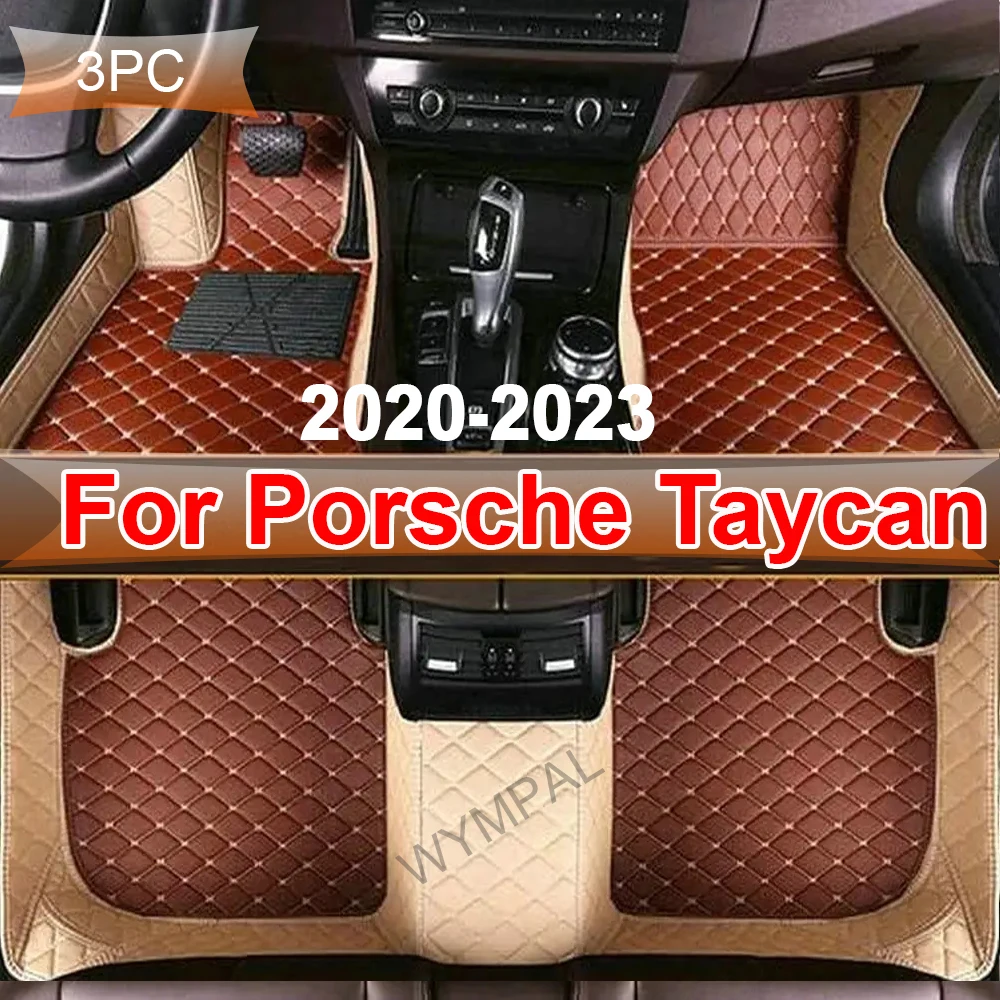 แผ่นปูพื้นรถสำหรับ Porsche taycan 2020 2021 2022 2023รถเก๋ง4ประตูที่กันฝุ่นเสื่อรถ hiasan interior อุปกรณ์เสริมรถยนต์