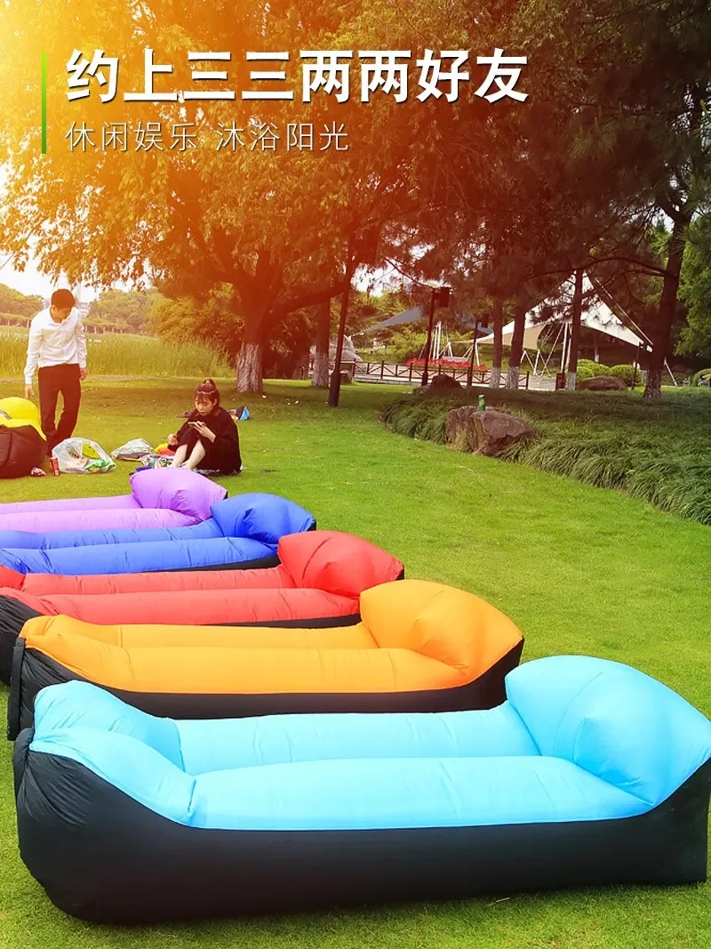 Outdoor Lazy Inflatable Sofa Camping Single Portable Air Cushion