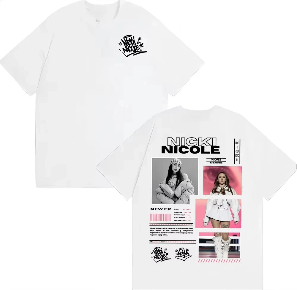 Singer Nicki Nicole Album Tour Merch T-shirts Men women Fashion Trending Harajuku T Shirt Summer Tops O-Neck Short-sleeved Top