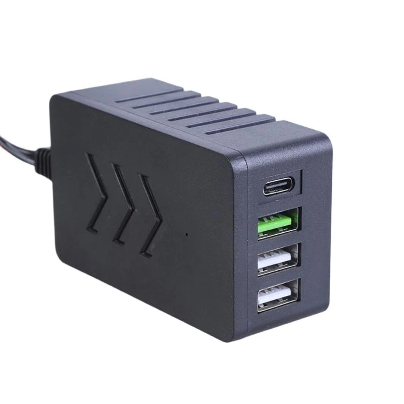 Multiport Power Adapter 4 Port Clamp DC8V-35V Input for Mobile Devices