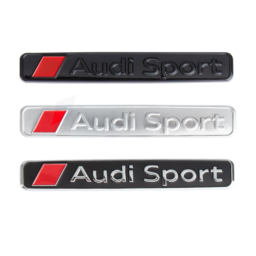 3D ABS Car Body Side Fender Emblem Sticker Trunk Badge Decoration Decal For Audi Sport A1 A3 A4 B8 A5 A6 A7 Q3 Q5 Q7 accessories