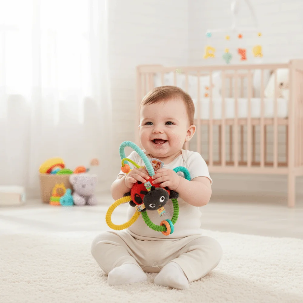

Gift Cartoon Animal Baby Rattles Soft Teether Hand Rattle Soft Stuffed Cute Sensory 0-24 Months Baby