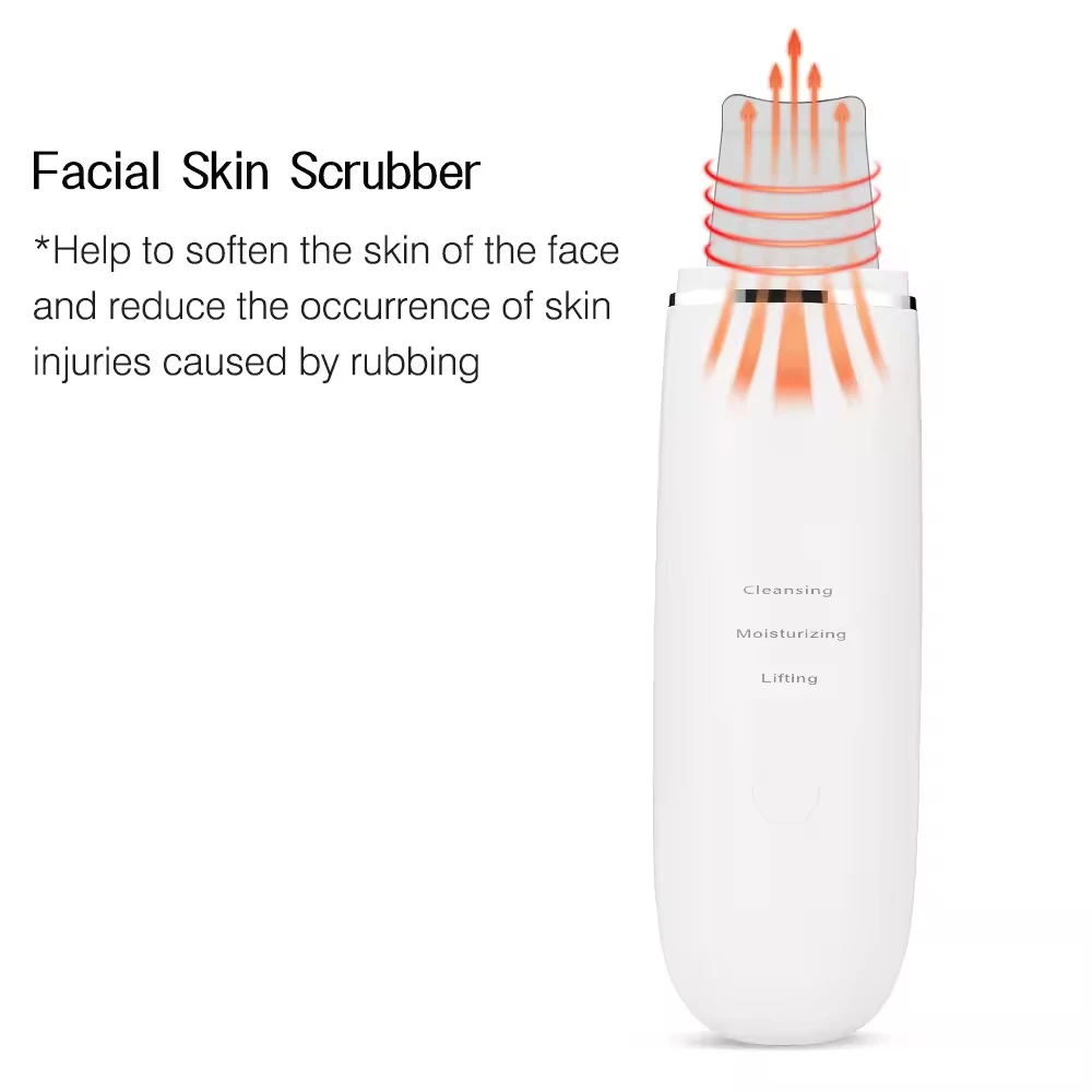 Spatola per la pulizia della pelle morta del viso ad ultrasuoni ad ultrasuoni Peeling Vibrazione Pulizia profonda del viso Rimuovi lo sporco Punti neri Ridurre le rughe