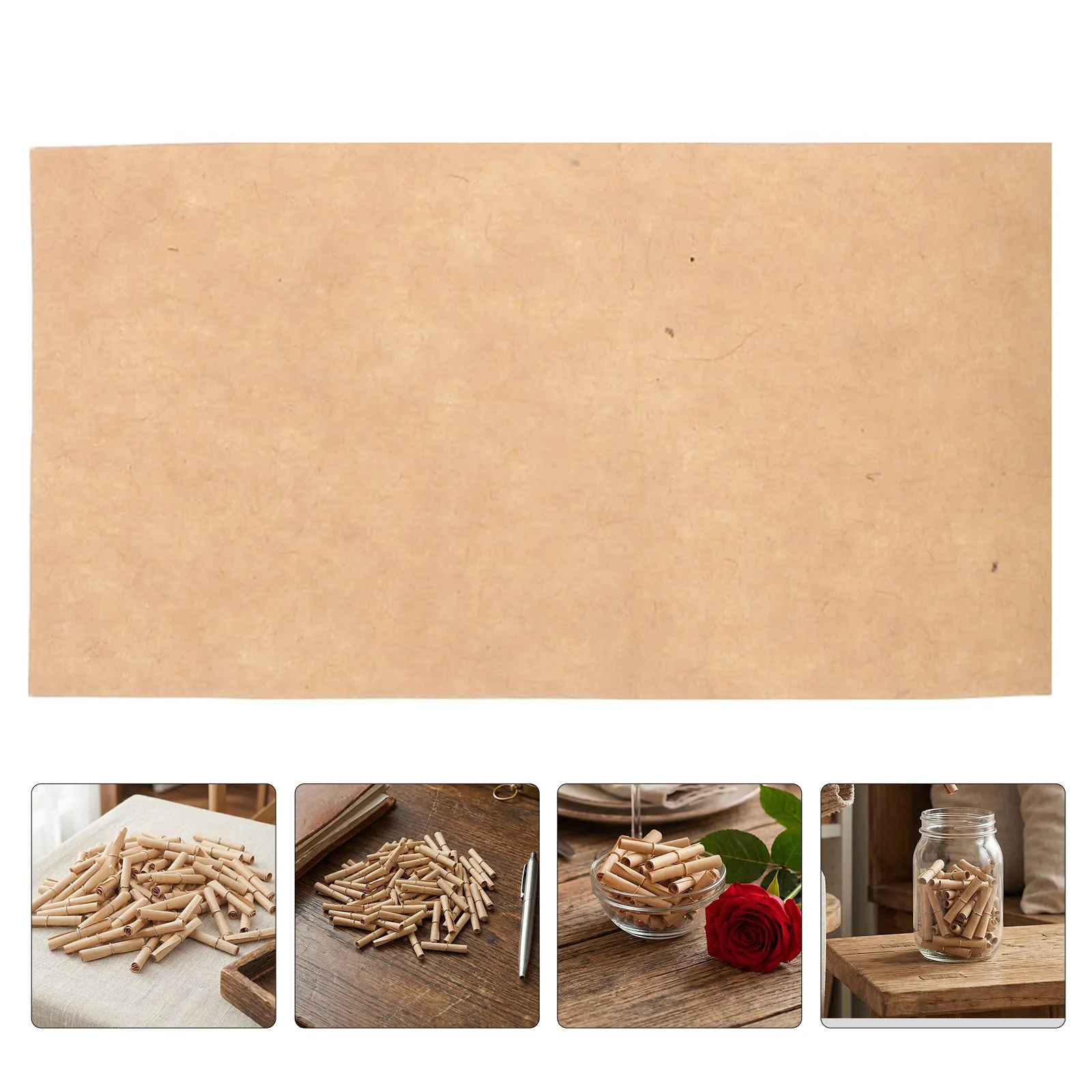 300 Pcs Mini Paper Scrolls Message Bottle Paper Scrolls with Messages Decorative Bible Brown Valentine Anniversary Graduation