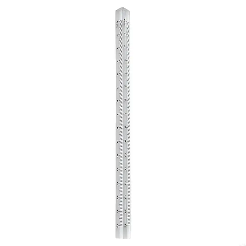 G8ta Portable Acryl Straight Ruler Nauwkeurige wiskunde heerser Driezijdige heldere lineerer lichtgewicht duurzame
