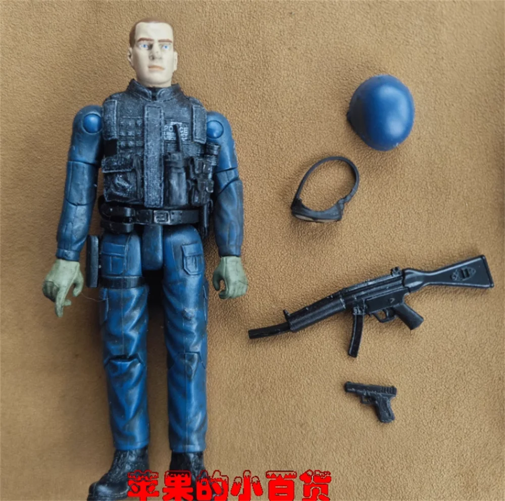 BBI 1/18 Figurka Żołnierza Specjalnych Sił SWAT, Kompletny Zestaw Policjanta, Ruchoma Figurka Akcji z Materiału PVC, 3,75 cala, Dla Fanów i Kolekcjonistów