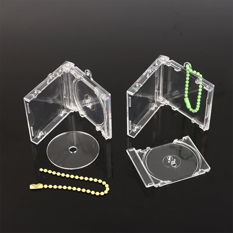 Blank Album Mini CD Case Keychain CD Player Keyring Peripheral Commemorative Album Key Holder For DIY Backpack Pendant image 3