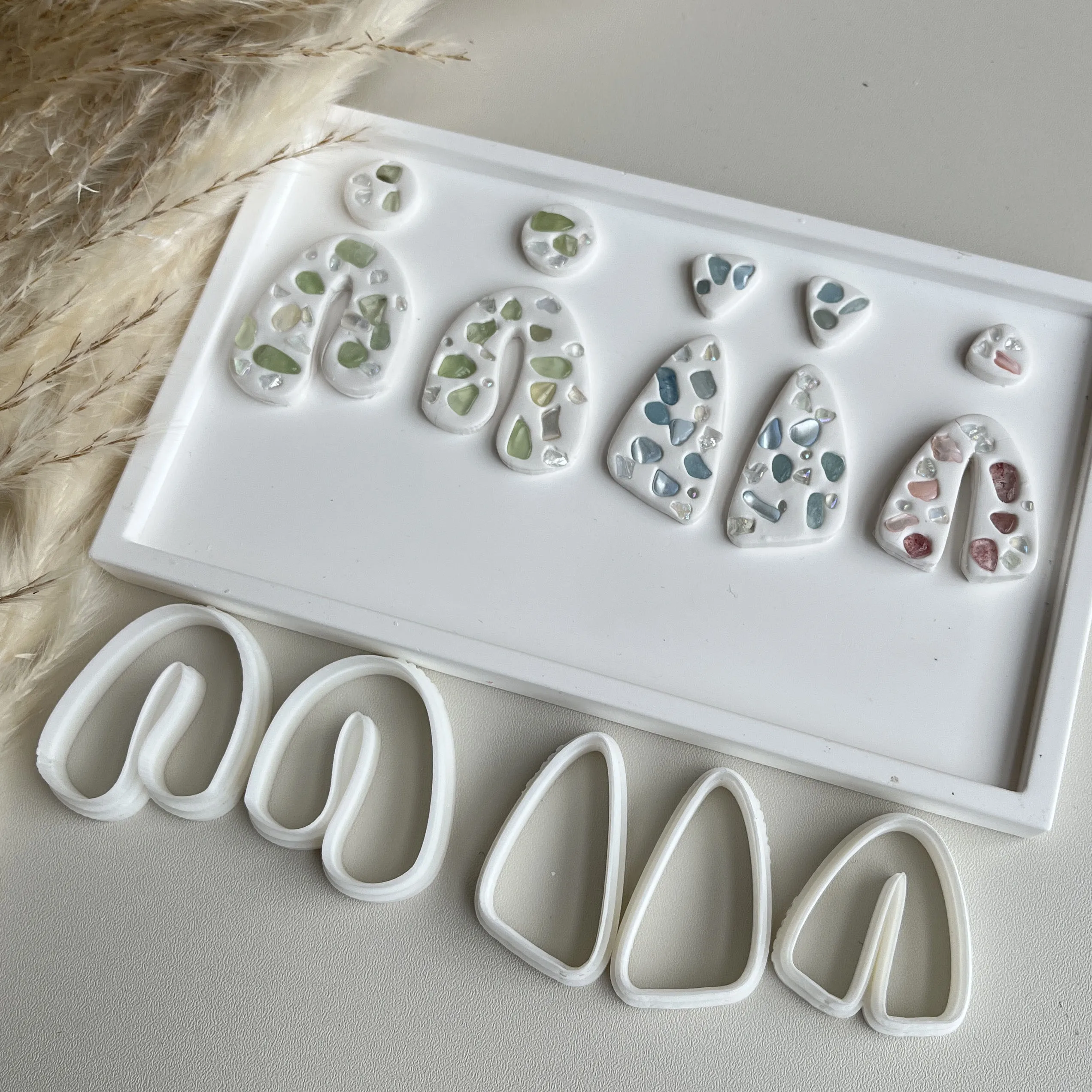 Weiche Keramik Polymer Clay Cutter Unregelmäßige Geometrische Form Formen DIY INS Ohrring Anhänger Schmuck Polymer Clay Schneiden Werkzeuge – Detail 2