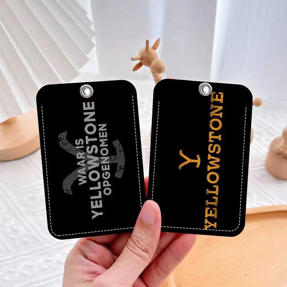 Y-Yellowstone D-Dutton R-Ranch حامل بطاقة مناسبة للبنك الأعمال حامل بطاقة العمل بطاقة الهوية الائتمانية شارة حقيبة حامل المفاتيح