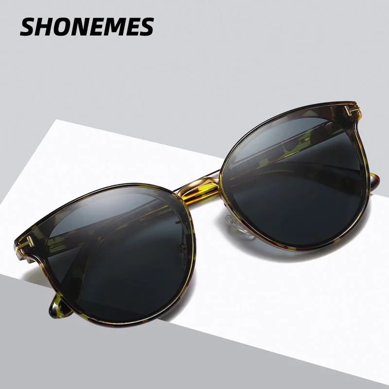 

SHONEMES New Polarized Sunglasses Women Men Outdoor Tortoise Round Sun Glasses Driving Eyewear for Unisex