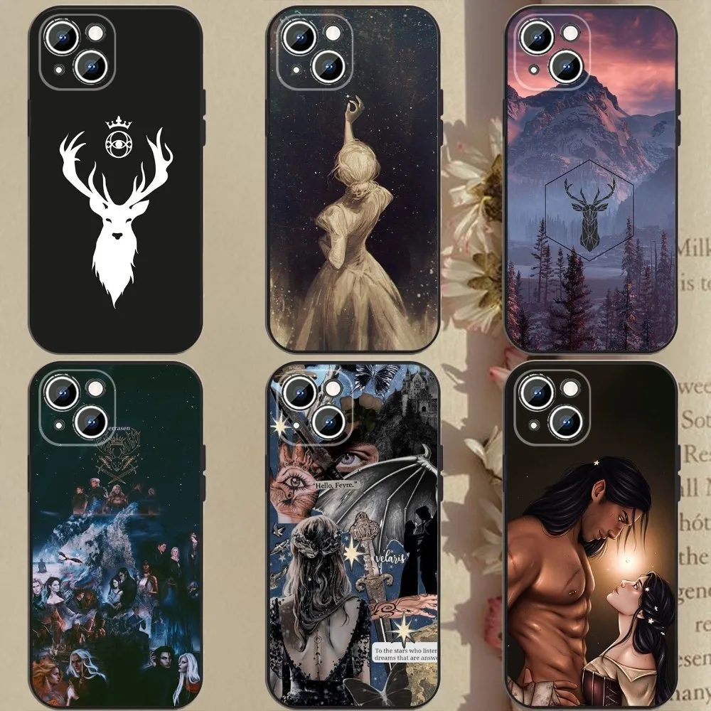 T-Throne Of Glass  Phone Case For Apple iPhone 15,14,13,12,11,XS,XR,X,8,7,Pro,Max,Plus,mini Silicone Black Cover