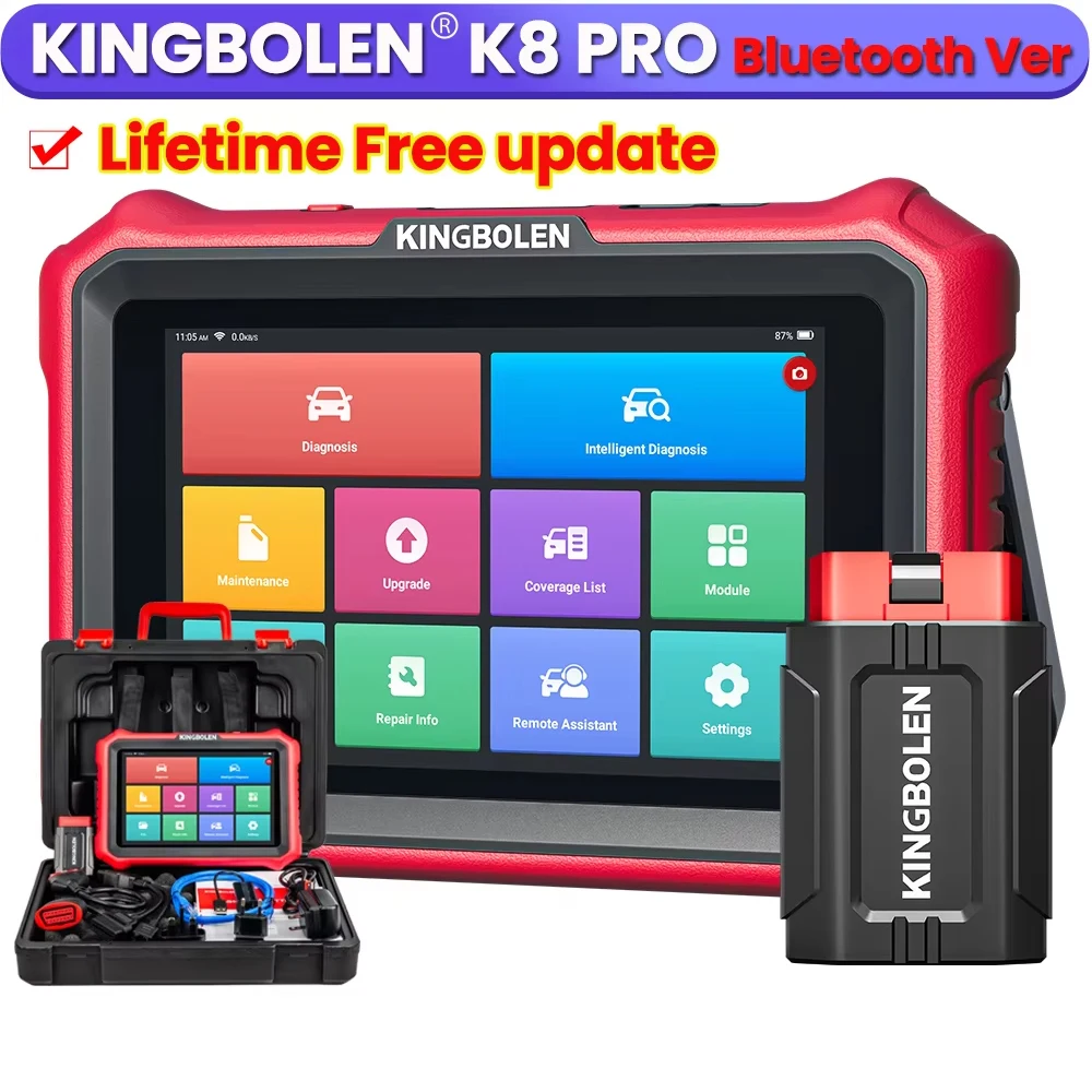 2026 Neues Kingbolen K8 Pro / K8 Elite Auto-Diagnosegerät OBD OBD2 Scanner Vollsystem 34+ Resets ECU-Codierung Kostenlose Updates