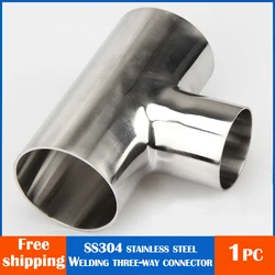 Conector en T de soldadura de acero inoxidable 304, OD 25MM, 38MM, 51MM, 60MM, 63MM, 76MM, 102MM, maquinaria de alimentos, tubería de cerveza