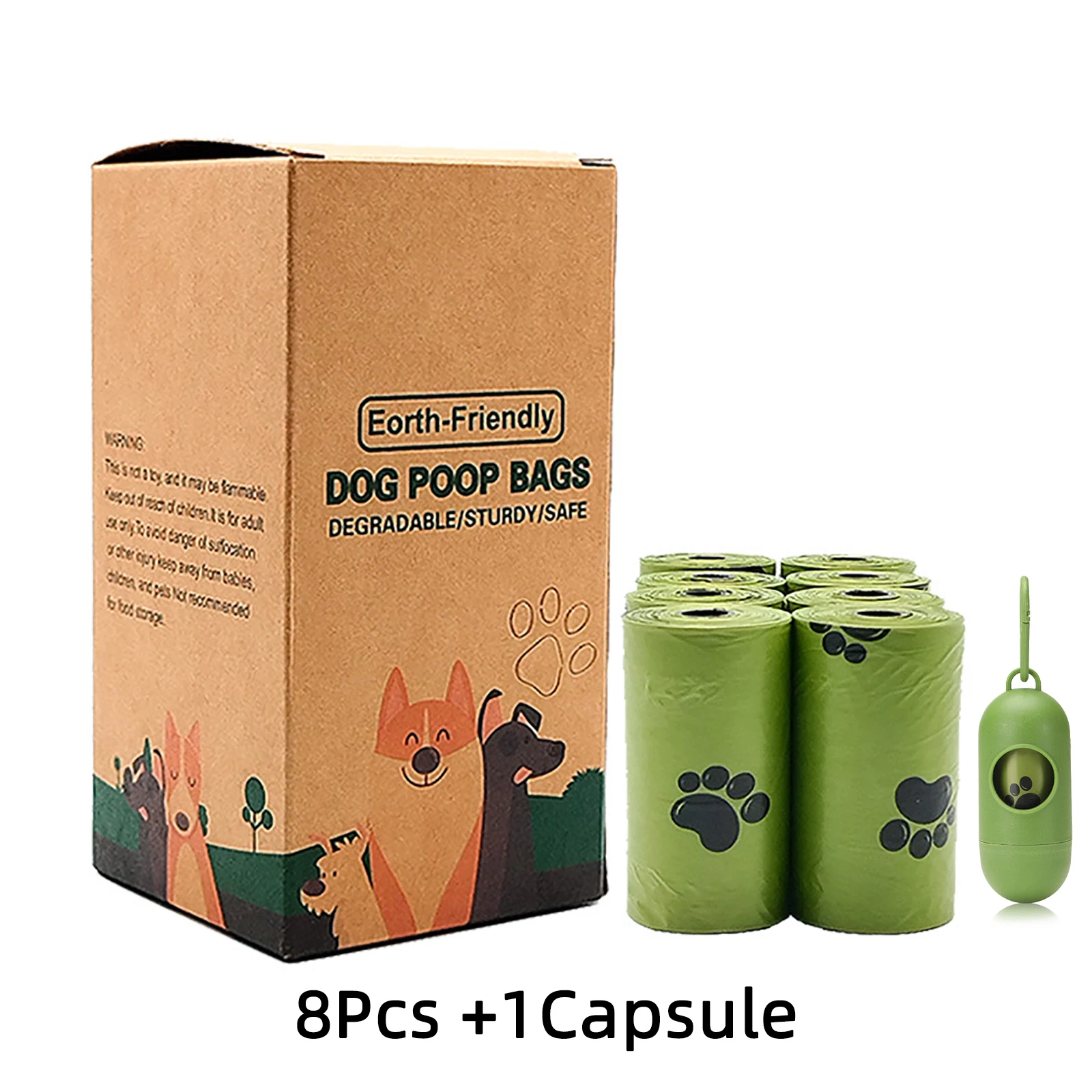 

4/8/10 Rolls Biodegradable Pet Garbage Bag Puppy Poop Bags Dispenser Dog Cleaning Supplies Dog Products for Dogs