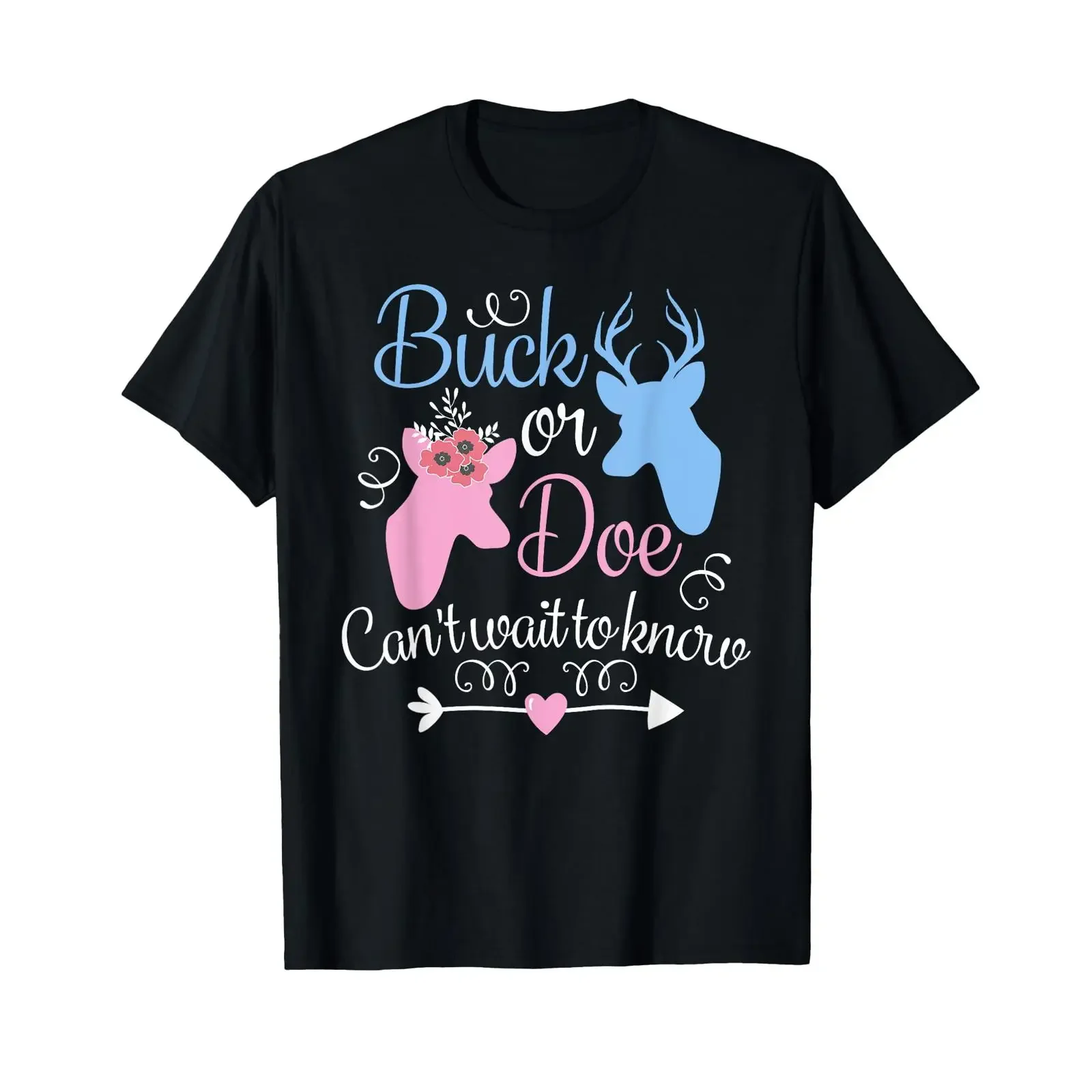 Buck or Doe Gender Reveal Baby Shower T Shirt vintage Washed homme designer clothes Casual graphic Stretched Stylish Versatile