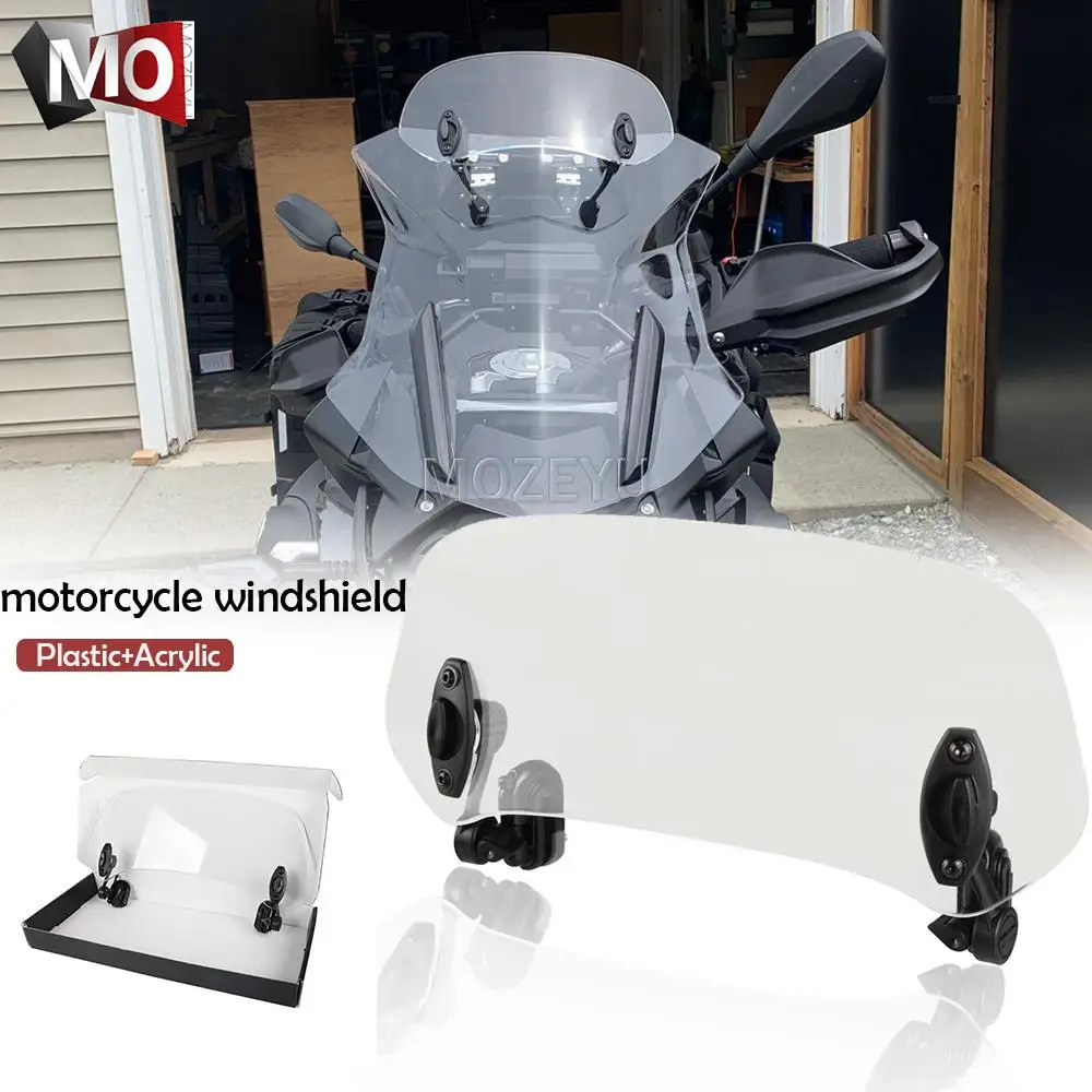 

For BMW R1100GS R1100R R1100RS R1100RT R1100S R 100 Mystic Motorcycle Windshield Extension Spoiler Clamp-On Windscreen Deflector